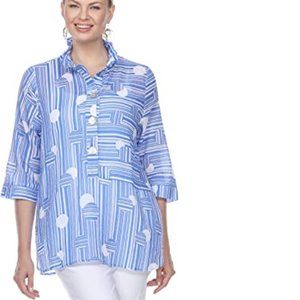 Terra SJ Apparel 3/4 Sleeve Tunic with Convertible Collar Size L